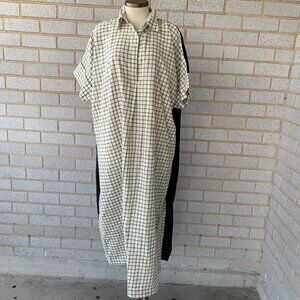ANNAHMOL HAND CRAFTED MAXI COTTON DRESS WITH POCKETS